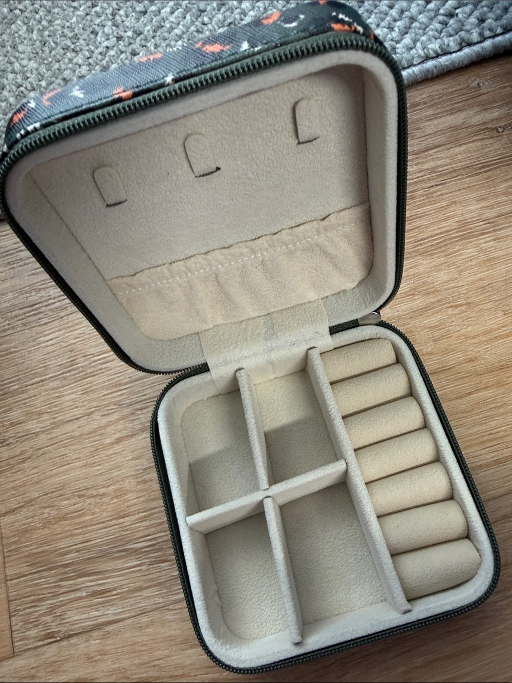 Cheetah print travel jewelry case